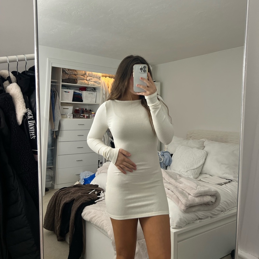 peppermayo White mini bodycon dress 
new with tags 
size small